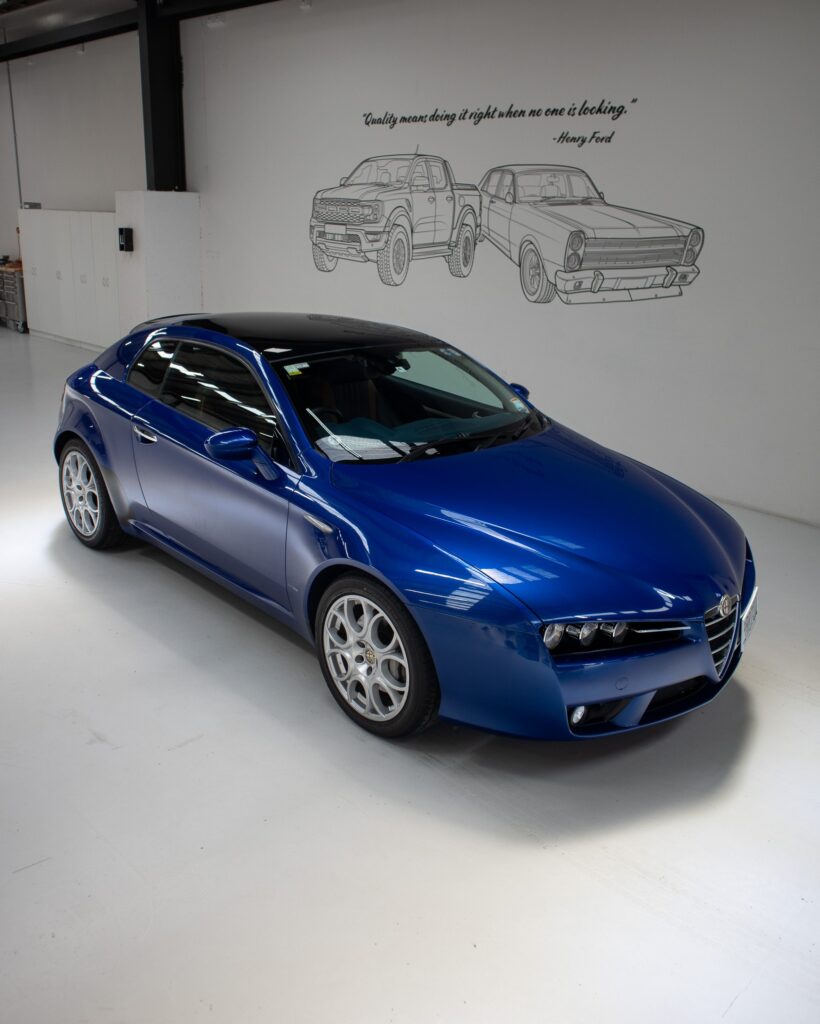 428614354_938196997827130_2117872628340280025_n RentAClassics blue Alfa Romeo Brera in Detailing Specialists detailing shop